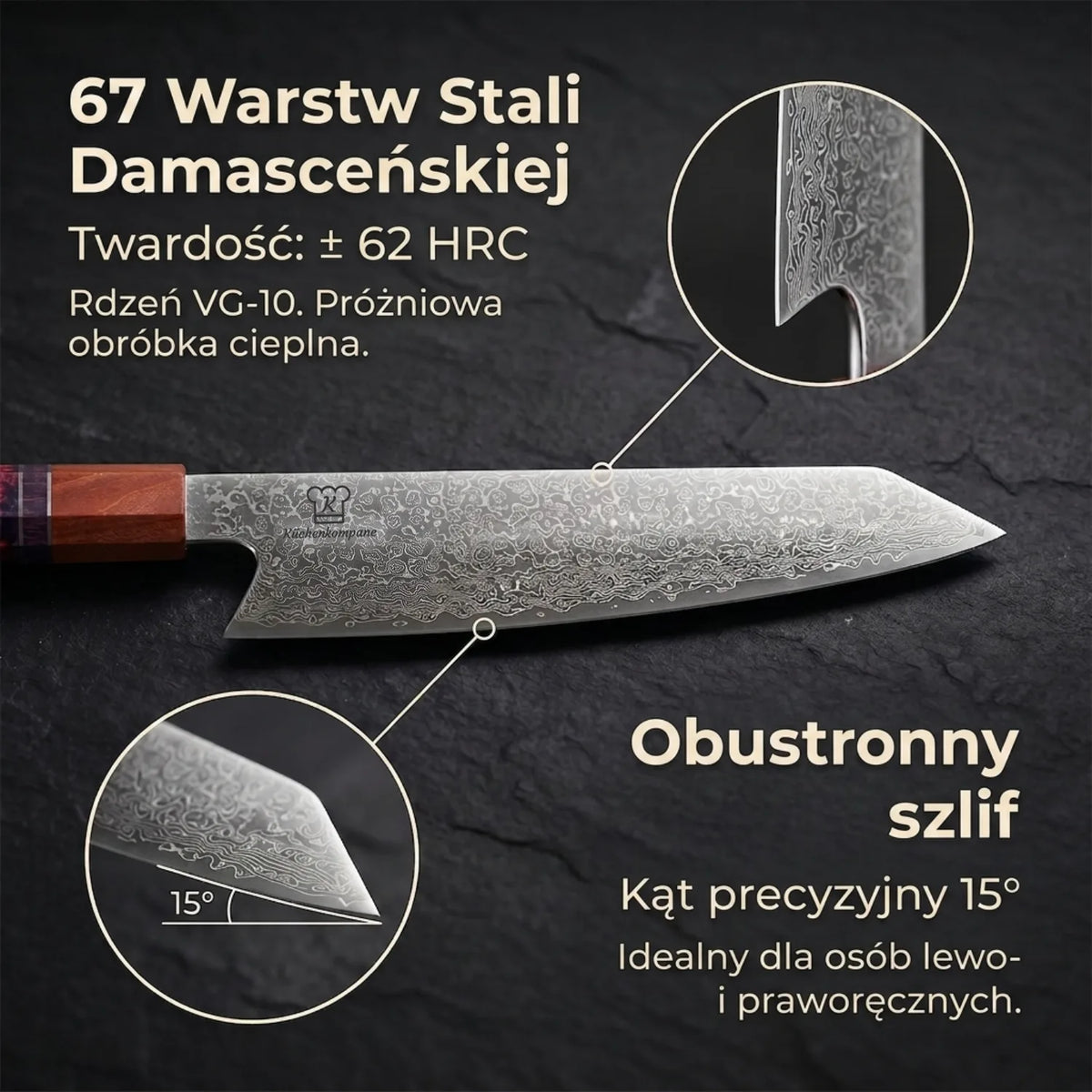 Zestaw Noży Gyuto Damasceńskich | Edycja Limitowana