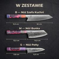 Zestaw Noży Gyuto Damasceńskich | Edycja Limitowana