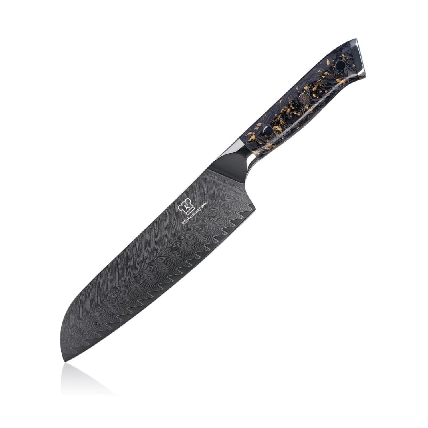 Kiiro Santoku Nóż Damasceński