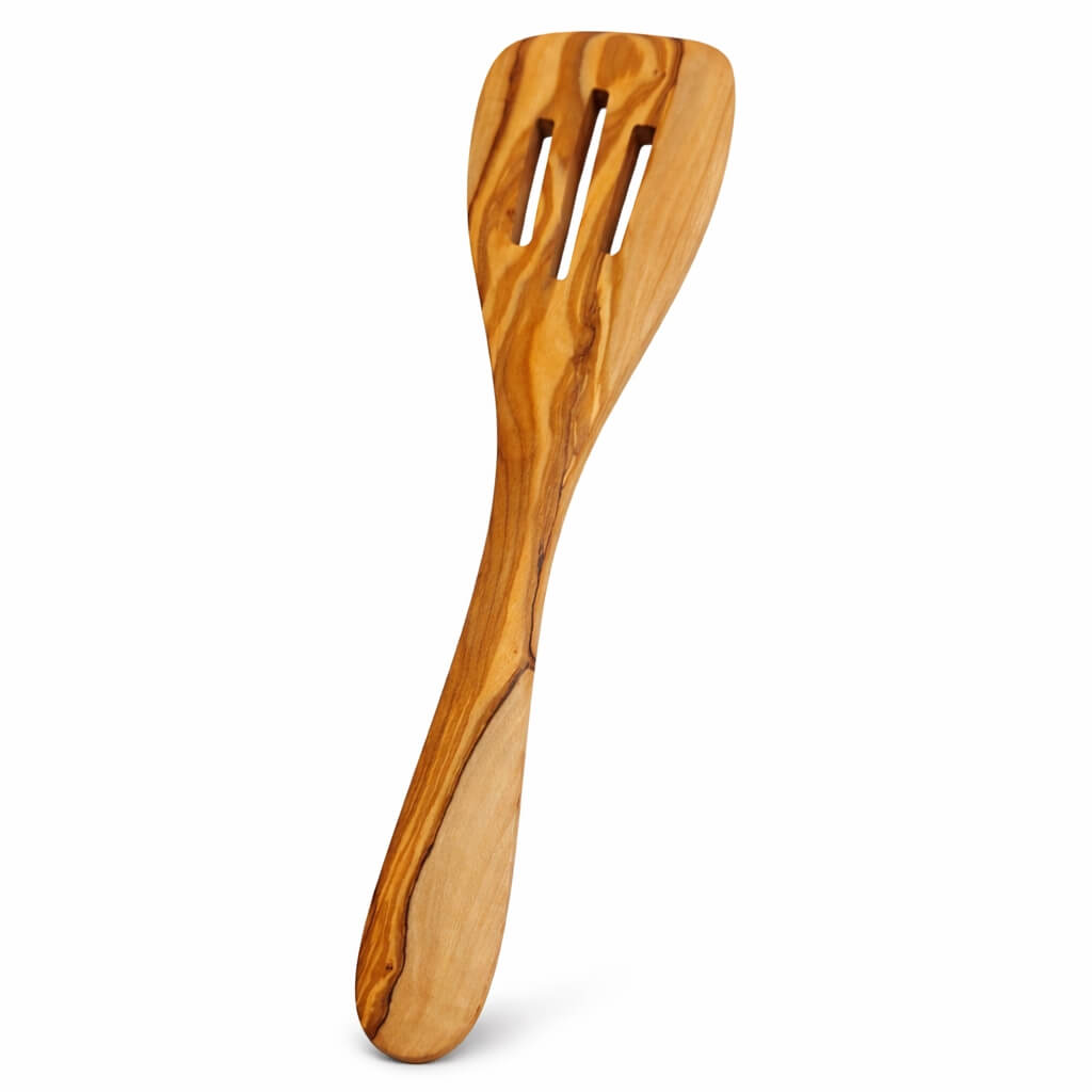 Łopatka do Patelni z Drewna Oliwnego z Nacięciami (30 cm)