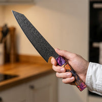 Zestaw Gourmet Premium: Kuty Nóż Gyuto Damasceński i Deska Mizo z Drewna Szlachetnego