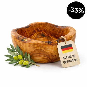 Miska z Drewna Oliwnego - Rustykalny Brzeg (Ø 14 cm)