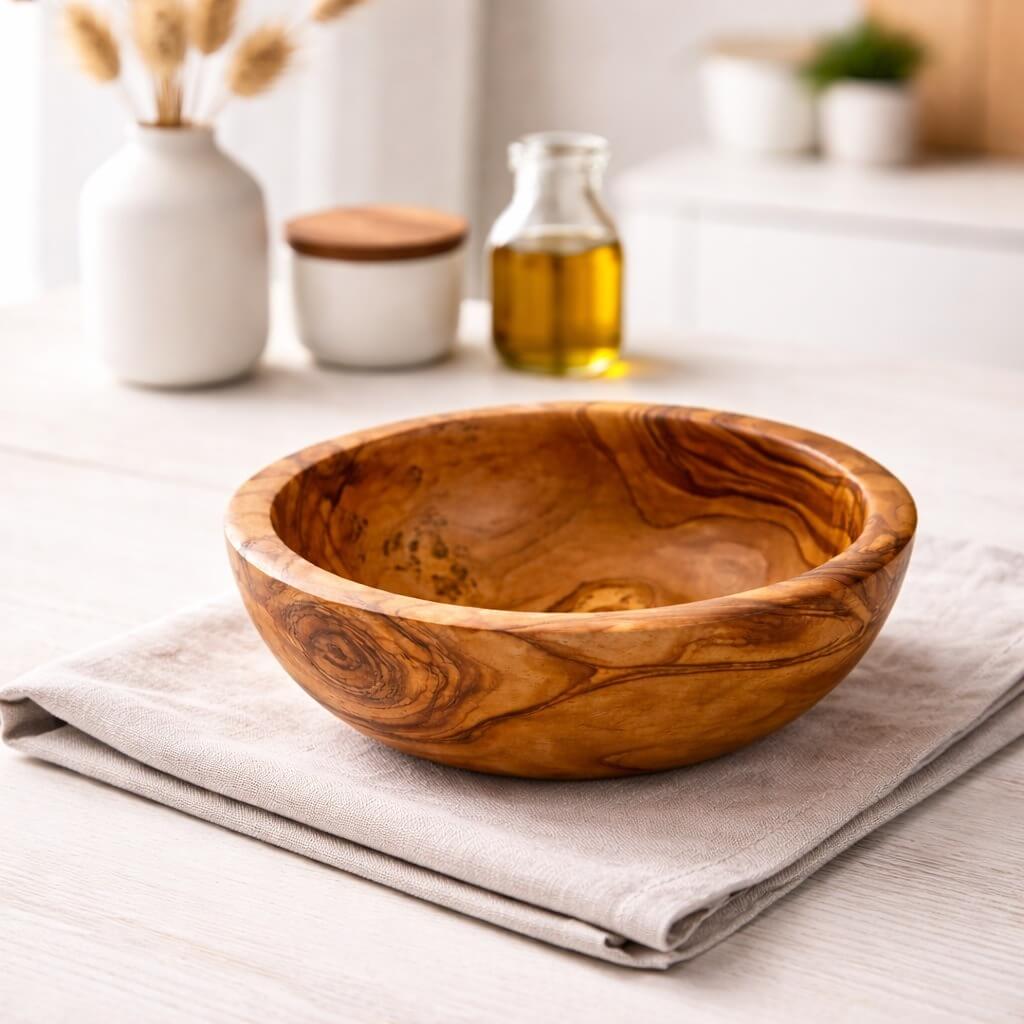 Miska z Litego Drewna Oliwnego (Ø 14 cm)