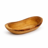 Miska do Serwowania z Drewna Oliwnego - Rustykalna Krawędź (16 cm)