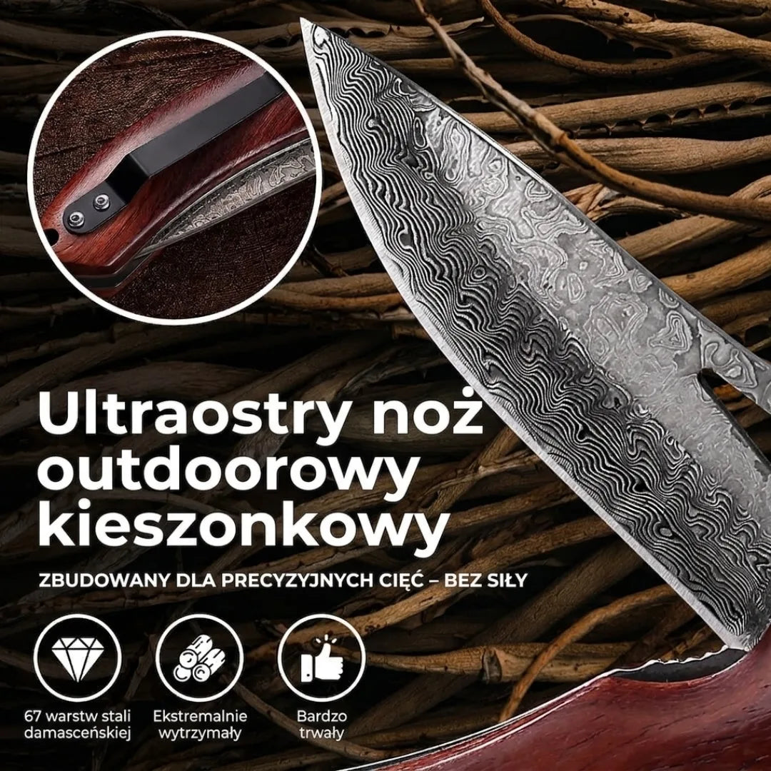 Nóż Składany Damasceński Heritage