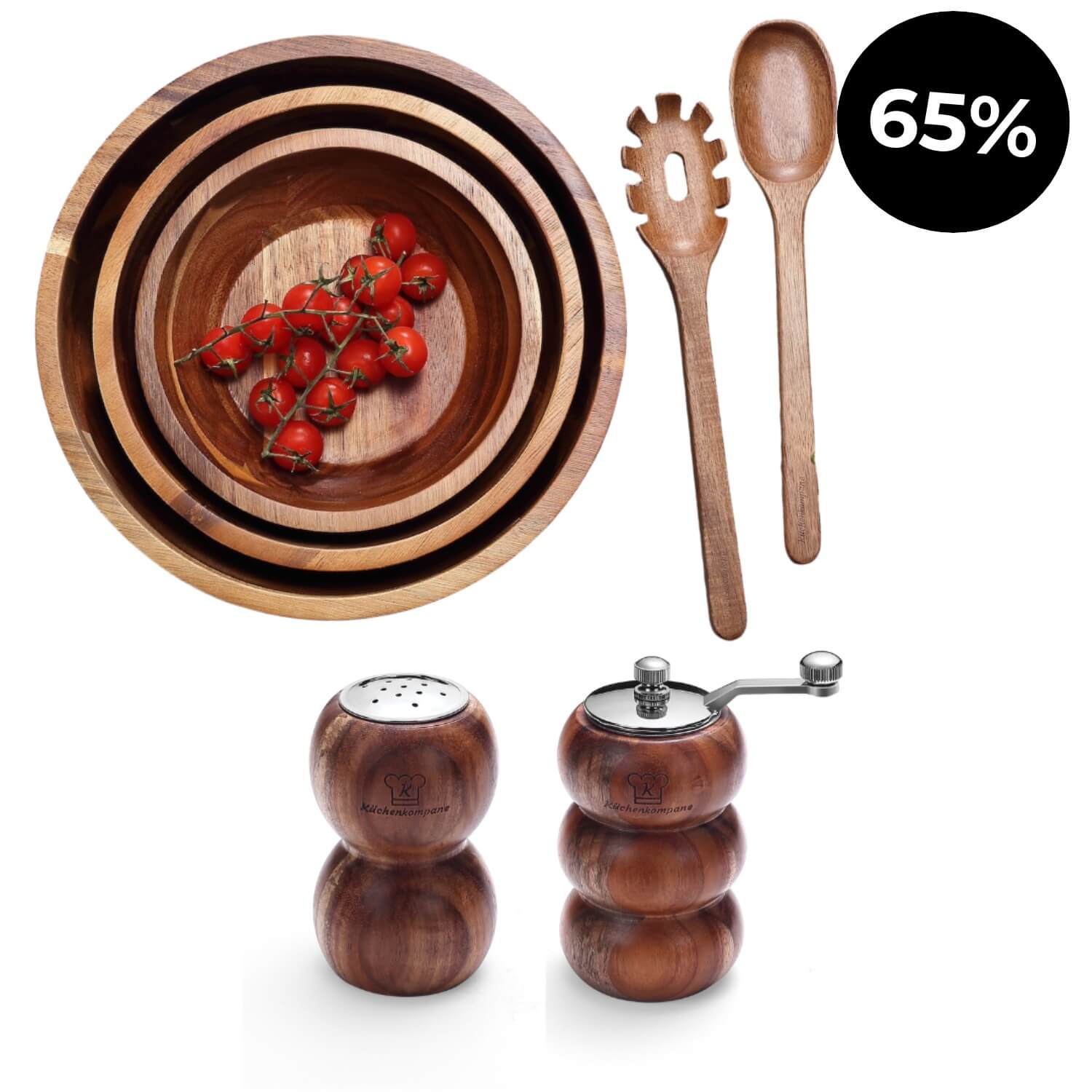 Mega Oferta: Pasująca Zastawa Sałatkowa + Zestaw Przypraw